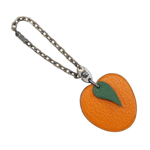 Hermes Handbags - Hermes Apricot Bag Charm Leather Orange Unisex Charm